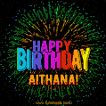 New Bursting with Colors Happy Birthday Aithana GIF and Video with Music