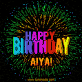New Bursting with Colors Happy Birthday Aiya GIF and Video with Music