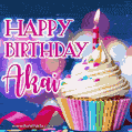 Happy Birthday Akai - Lovely Animated GIF