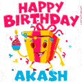 Funny Happy Birthday Akash GIF