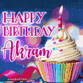 Happy Birthday Akram - Lovely Animated GIF