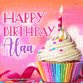Happy Birthday Alaa - Lovely Animated GIF
