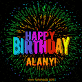 New Bursting with Colors Happy Birthday Alany GIF and Video with Music