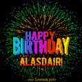 New Bursting with Colors Happy Birthday Alasdair GIF and Video with Music