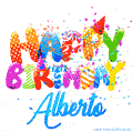 Happy Birthday Alberto - Creative Personalized GIF With Name