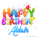 Happy Birthday Aldair - Creative Personalized GIF With Name