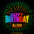 New Bursting with Colors Happy Birthday Aldo GIF and Video with Music