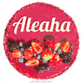Happy Birthday Cake with Name Aleaha - Free Download