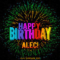 New Bursting with Colors Happy Birthday Alec GIF and Video with Music