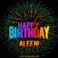 New Bursting with Colors Happy Birthday Aleen GIF and Video with Music