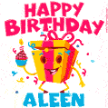 Funny Happy Birthday Aleen GIF