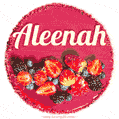 Happy Birthday Cake with Name Aleenah - Free Download
