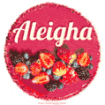 Happy Birthday Cake with Name Aleigha - Free Download