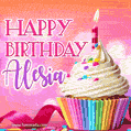Happy Birthday Alesia - Lovely Animated GIF