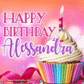 Happy Birthday Alessandra - Lovely Animated GIF