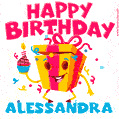 Funny Happy Birthday Alessandra GIF