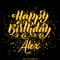 Happy Birthday Card for Alex - Download GIF and Send for Free