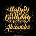 Happy Birthday Card for Alexander - Download GIF and Send for Free