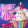 Happy Birthday Alexis - Lovely Animated GIF