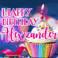 Happy Birthday Alexzander - Lovely Animated GIF