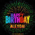 New Bursting with Colors Happy Birthday Aleyda GIF and Video with Music