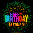 New Bursting with Colors Happy Birthday Alfonso GIF and Video with Music