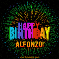 New Bursting with Colors Happy Birthday Alfonzo GIF and Video with Music