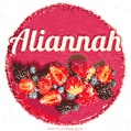 Happy Birthday Cake with Name Aliannah - Free Download
