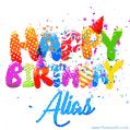 Happy Birthday Alias - Creative Personalized GIF With Name