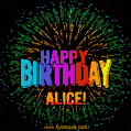 New Bursting with Colors Happy Birthday Alice GIF and Video with Music