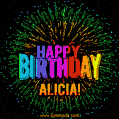 New Bursting with Colors Happy Birthday Alicia GIF and Video with Music