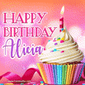 Happy Birthday Alicia - Lovely Animated GIF