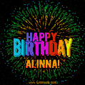 New Bursting with Colors Happy Birthday Alinna GIF and Video with Music