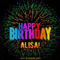 New Bursting with Colors Happy Birthday Alisa GIF and Video with Music