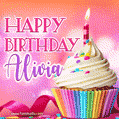 Happy Birthday Alivia - Lovely Animated GIF