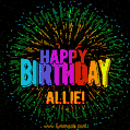 New Bursting with Colors Happy Birthday Allie GIF and Video with Music