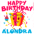 Funny Happy Birthday Alondra GIF