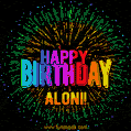 New Bursting with Colors Happy Birthday Aloni GIF and Video with Music