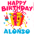 Funny Happy Birthday Alonso GIF