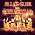 Alles Gute zum Geburtstag Alpha (GIF)