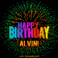 New Bursting with Colors Happy Birthday Alvin GIF and Video with Music