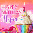 Happy Birthday Alyna - Lovely Animated GIF