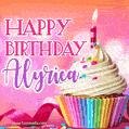 Happy Birthday Alyrica - Lovely Animated GIF