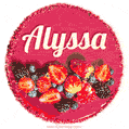 Happy Birthday Cake with Name Alyssa - Free Download