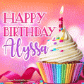 Happy Birthday Alyssa - Lovely Animated GIF