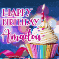 Happy Birthday Amadou - Lovely Animated GIF