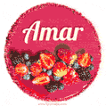 Happy Birthday Cake with Name Amar - Free Download