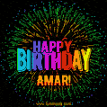 New Bursting with Colors Happy Birthday Amar GIF and Video with Music
