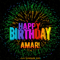 New Bursting with Colors Happy Birthday Amar GIF and Video with Music