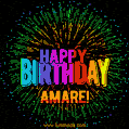New Bursting with Colors Happy Birthday Amare GIF and Video with Music